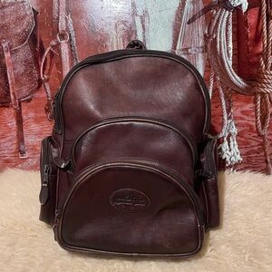 Bugatti expandable leather backpack